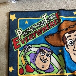 Toy Story Buzz & Woody Kids Rug - Blue, Green, Red